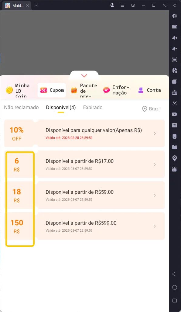 Faça login e ganhe cupom de $29 Maidens Fantasy: LUST