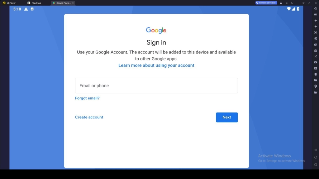 Sign in to Google Play (If Required)