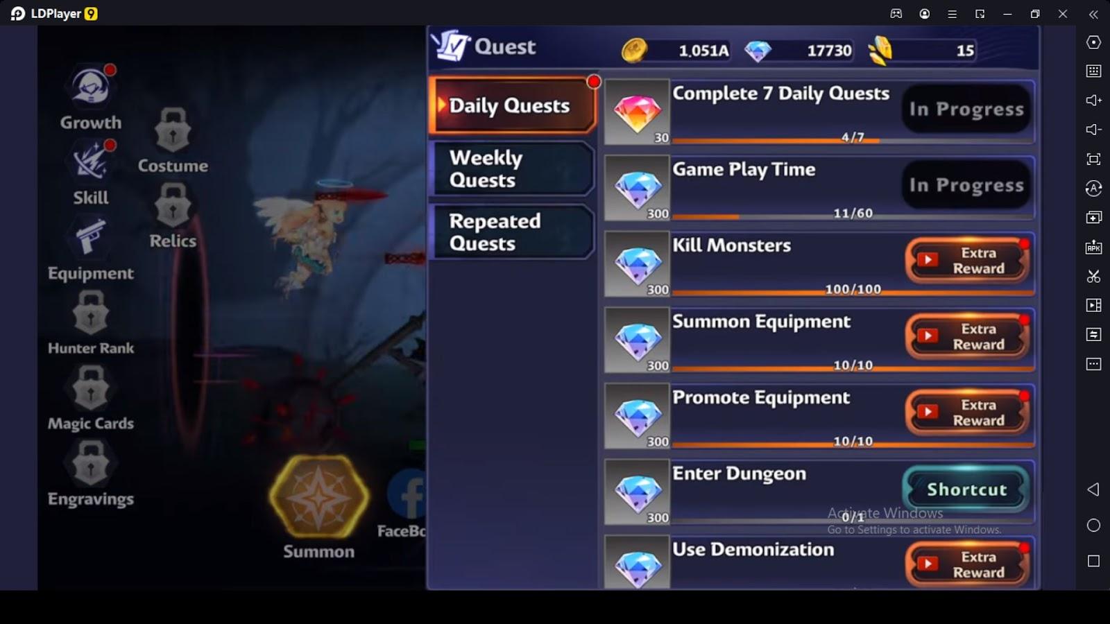 Devil Hunter Idle Quests