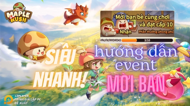 Nấm Lùn Tiến Lên: hướng dẫn lấy trọn phần thưởng mời bạn nhanh nhất