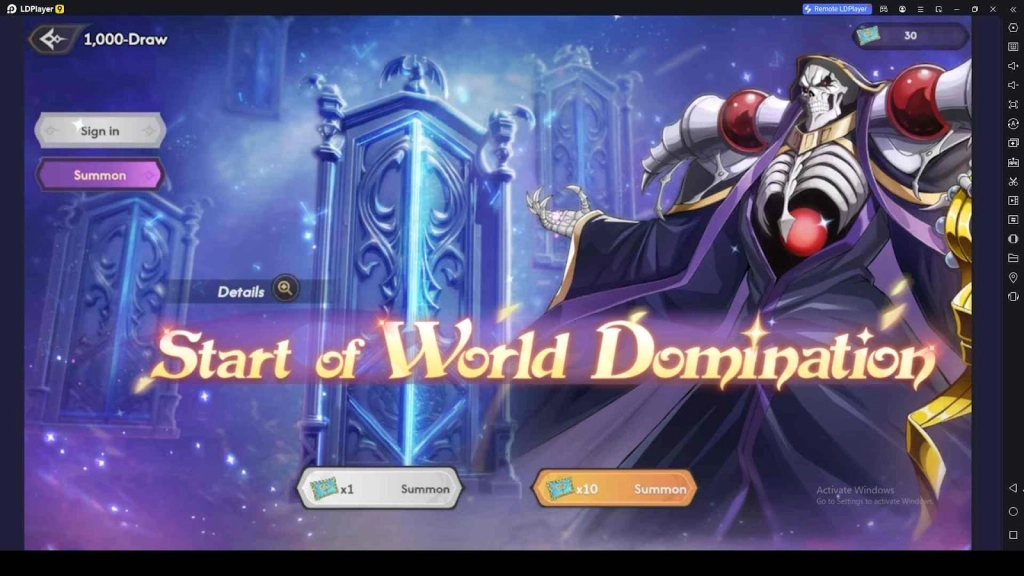 Lord of Nazarick Reroll Steps