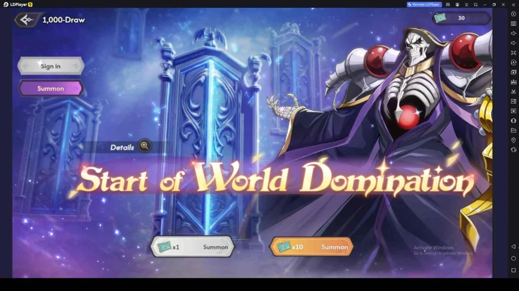 Lord of Nazarick Reroll Steps