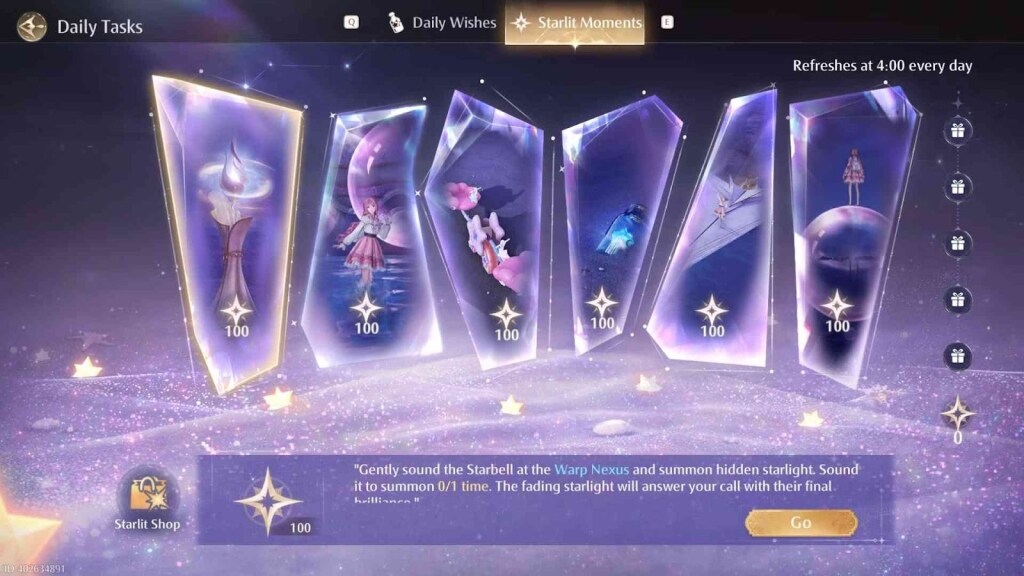 Collecting Ethereal Stars and Starlit Crystals