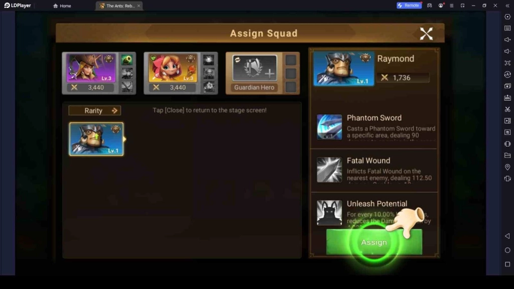 Assign Your Squad with the Most Powerful Characters Assign Your Squad with the Most Powerful Characters