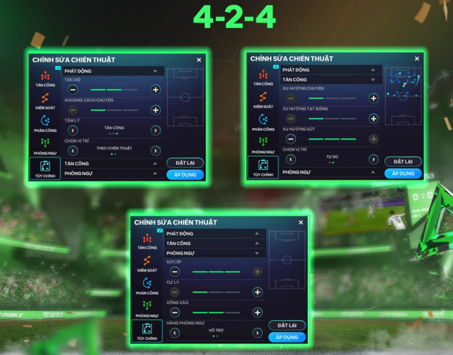 FC MOBILE VN: Hướng Dẫn Thiết Lập 3 Sơ Đồ Chiến Thuật Giả Lập Chuẩn Nhất