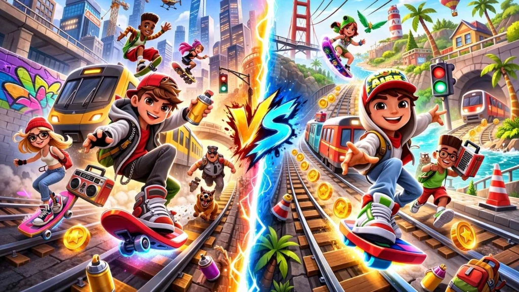 Subway Surfers City VS Subway Surfers Classic Map ComparisonSubway Surfers City VS Subway Surfers Classic Map Comparison