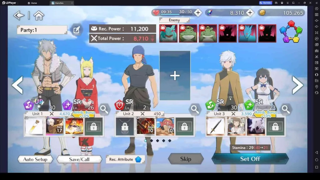 Create the Battle Party Create the Battle Party