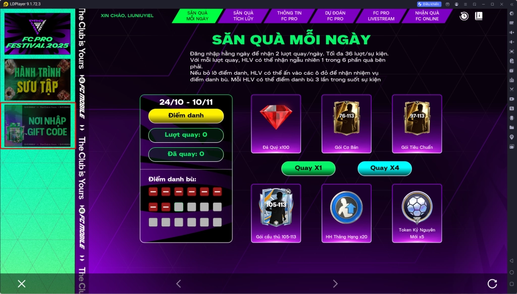 Code FC Mobile VN và hướng dẫn cách nhập