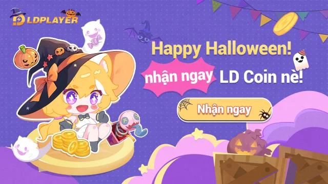 Chào mừng Halloween! Đăng ký game mới nhận LD Coin free!