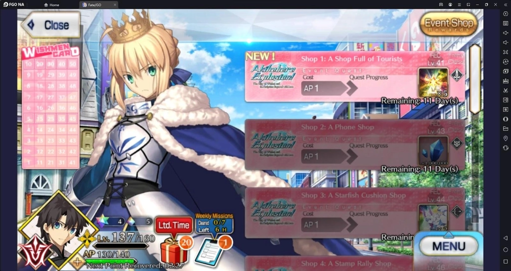 Fate/ Grand Order Akihabara Explosion Tower Climb Event Guide