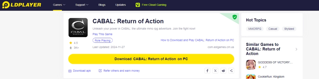 How Do I Download and Play CABAL: Return of Action on PC -Beginners Guide
