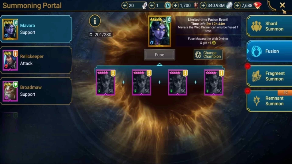 RAID Shadow Legends Mavara the Web Diviner Fusion Requirements RAID Shadow Legends Mavara the Web Diviner Fusion Requirements