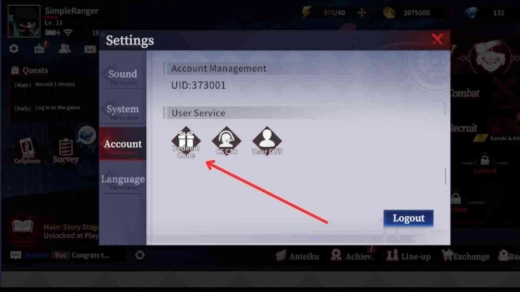 How to Redeem Codes in Tokyo Ghoul Break the Chains