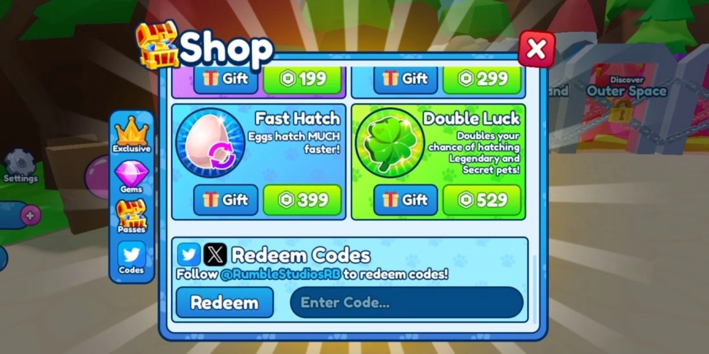 How to Redeem Codes in Bubble Gum Simulator