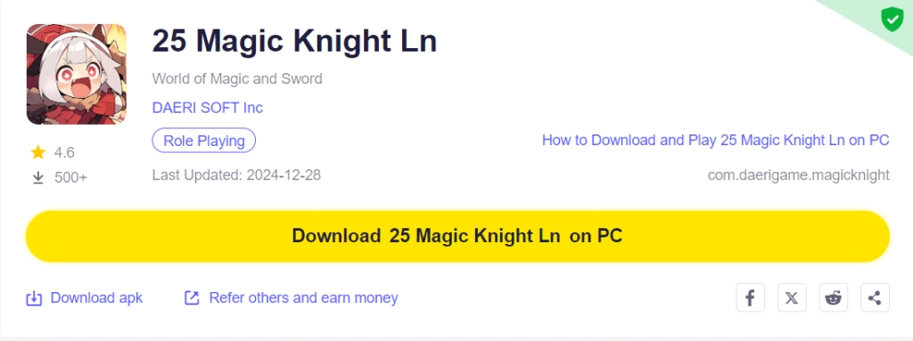 How to Download and Play 25 Magic Knight Ln on PC - Beginners Guide