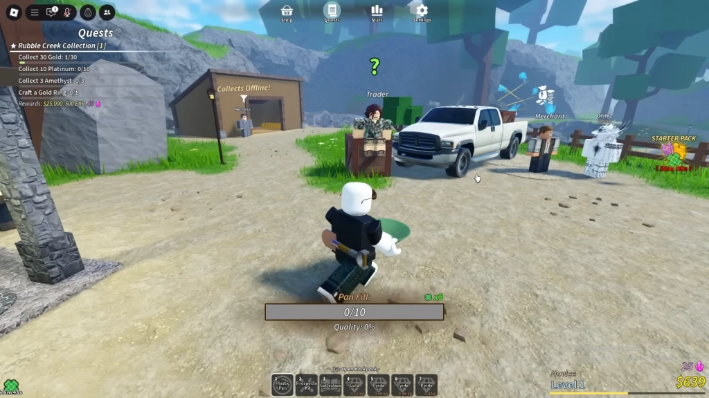 All Minerals in Prospecting Roblox