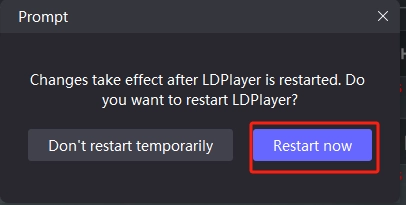 Restart LDPlayer