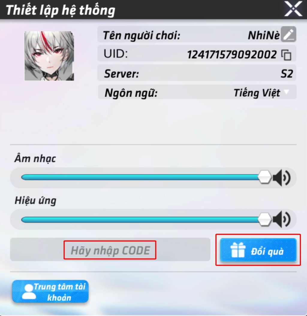 Full bộ code Thiếu Nữ Scarlet mới nhất - Hướng dẫn cách nhập chi tiết