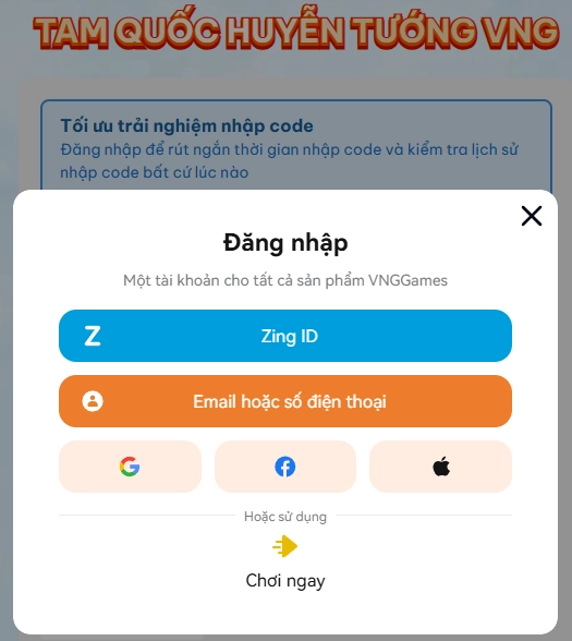 Full bộ code Tam Quốc Huyễn Tướng VNG - Hướng dẫn cách nhập chi tiết