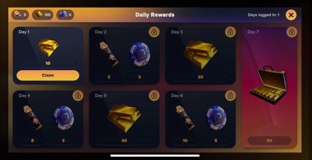 Daily Login Rewards