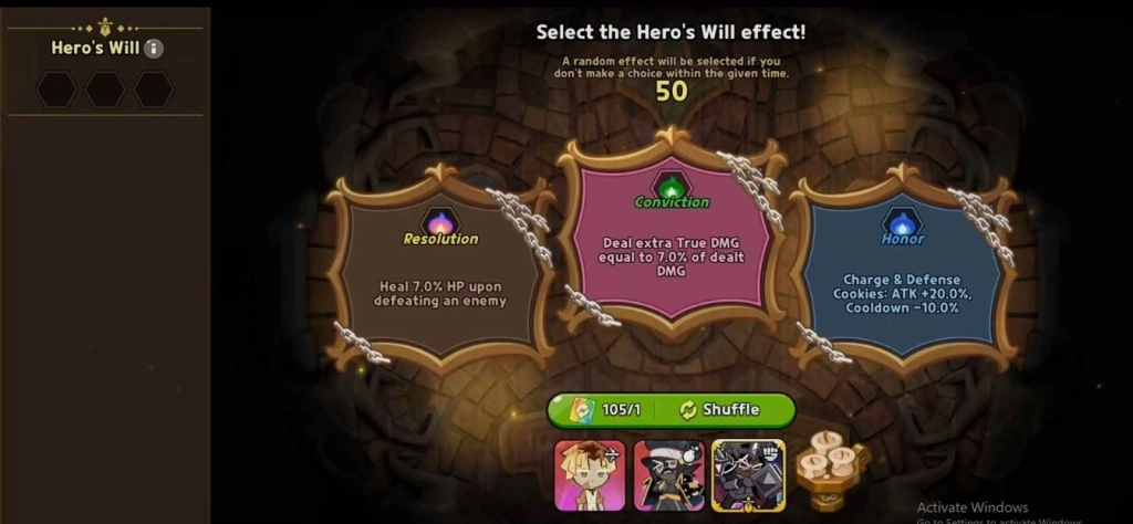 Pick the Best Hero's Will Effect Pick the Best Hero's Will Effect