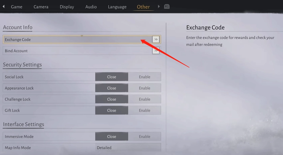 Choose “Exchange Code”