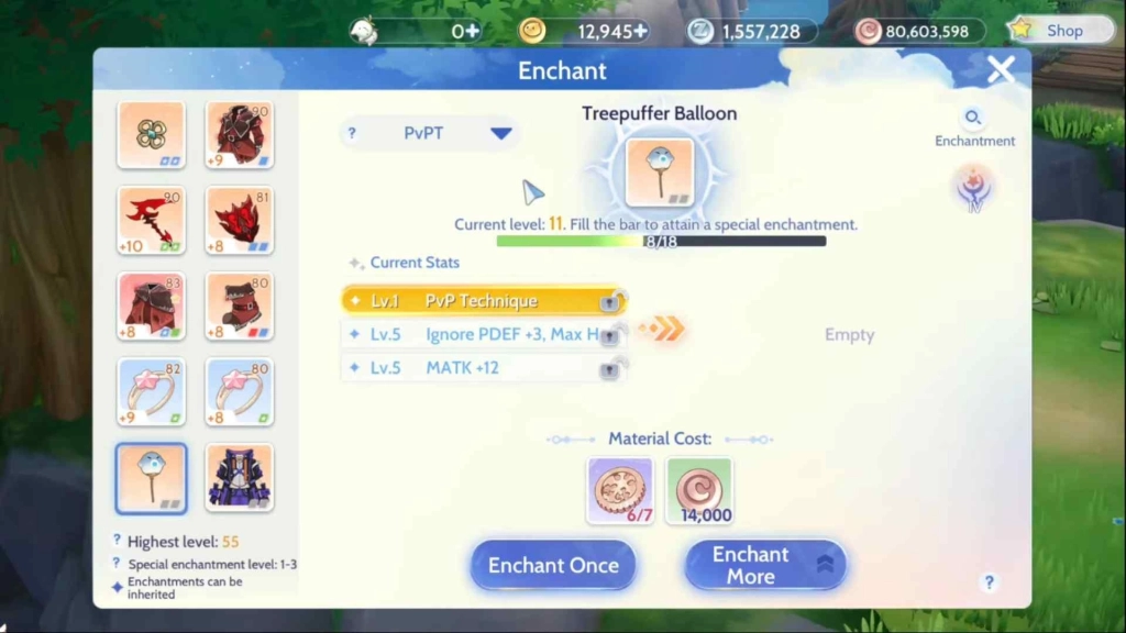 Enchants & Substats Enchants & Substats