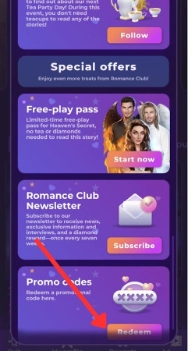 How to Redeem Codes in Romance Club – Stories I Play