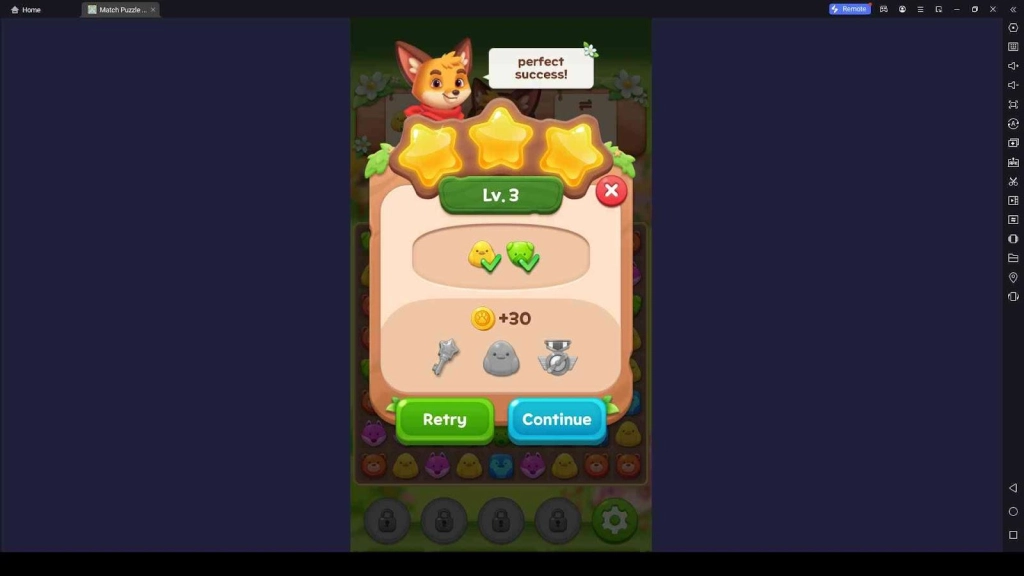 Completing Levels and Earning Rewards Completing Levels and Earning Rewards