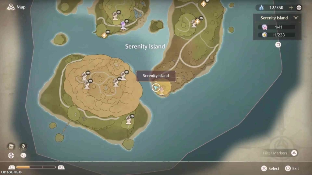 Serenity Island Map Overview