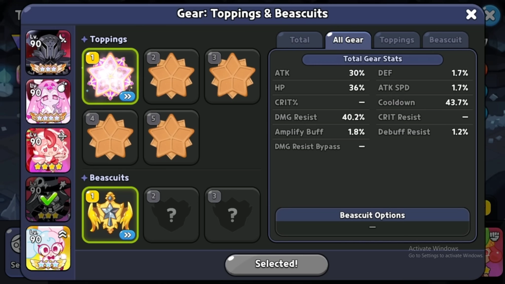 Toppings, Beascuits, and Skill Focus on