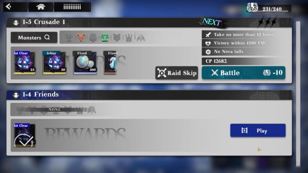 Mirren: Star Legends Equipment Farming Locations