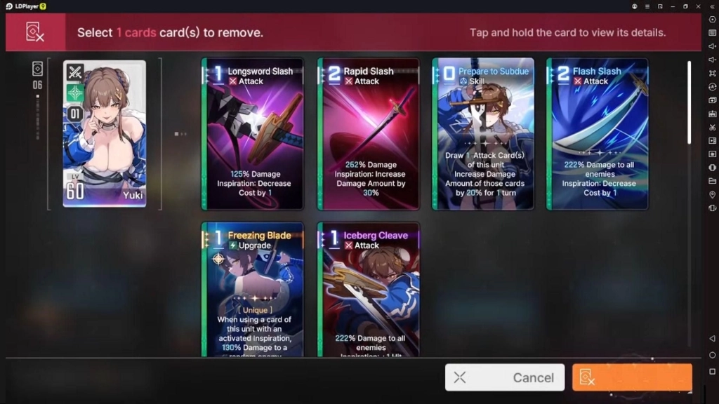 Tips memilih kartu untuk Yuki di Chaos Zero Nightmare