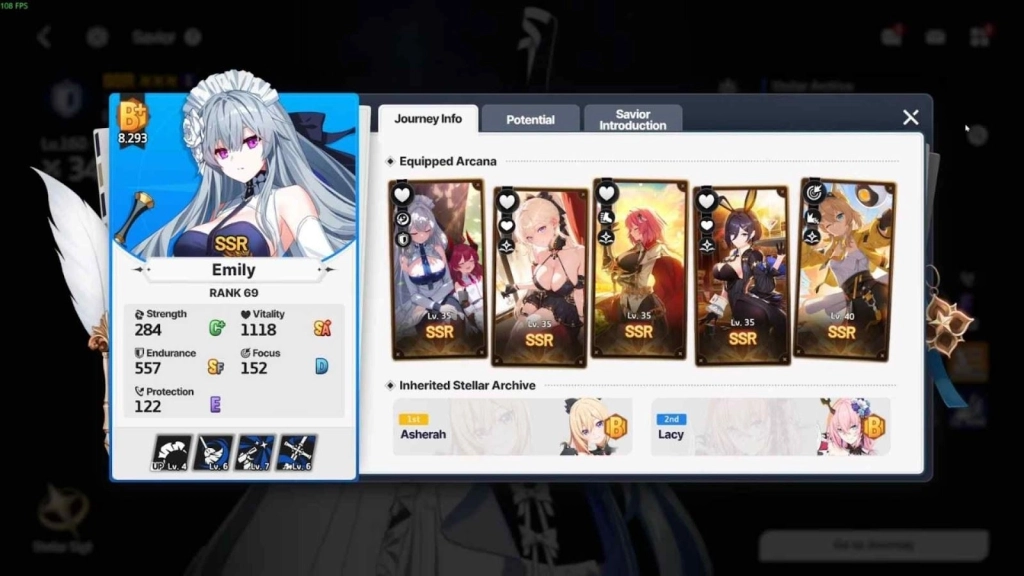 Journey Training Stats and Journey Arcanas