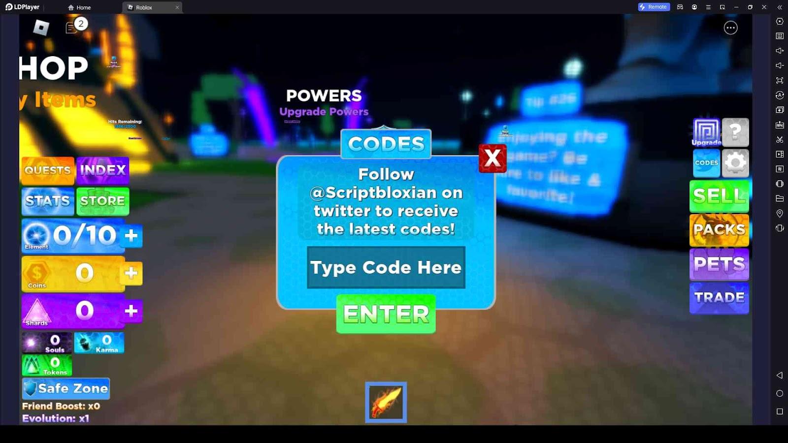 How to Redeem Codes in Ninja Legends 2