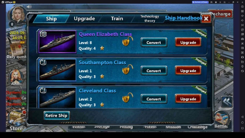 Upgrade the Ships
