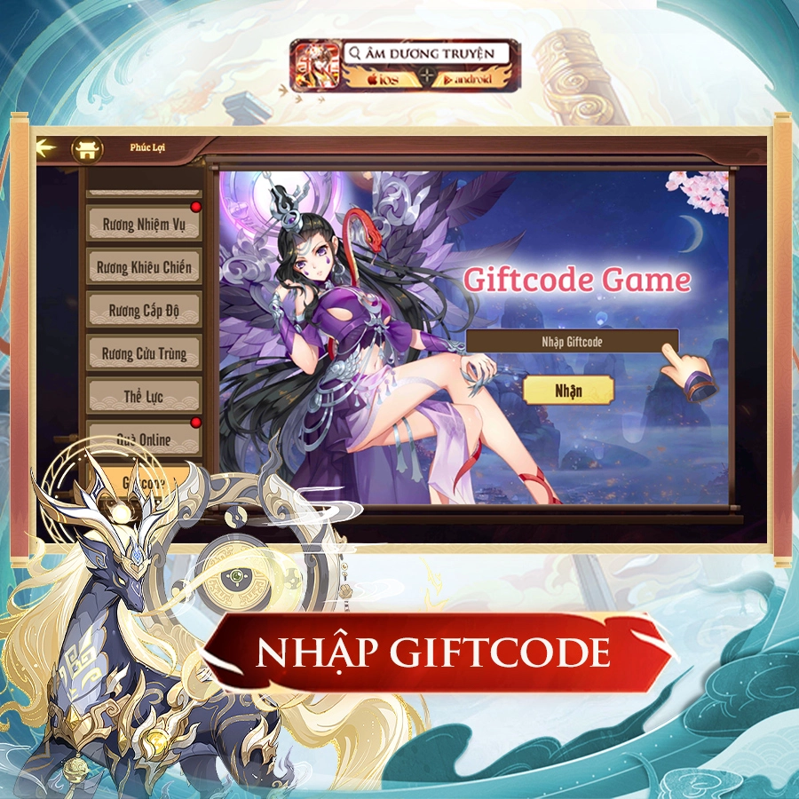 『GIFTCODE』Cách nhập code tân thủ Âm Dương Truyện & Cách tải game trên PC