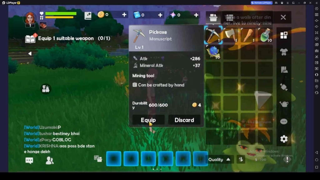 Equip Weapons Carefully Equip Weapons Carefully