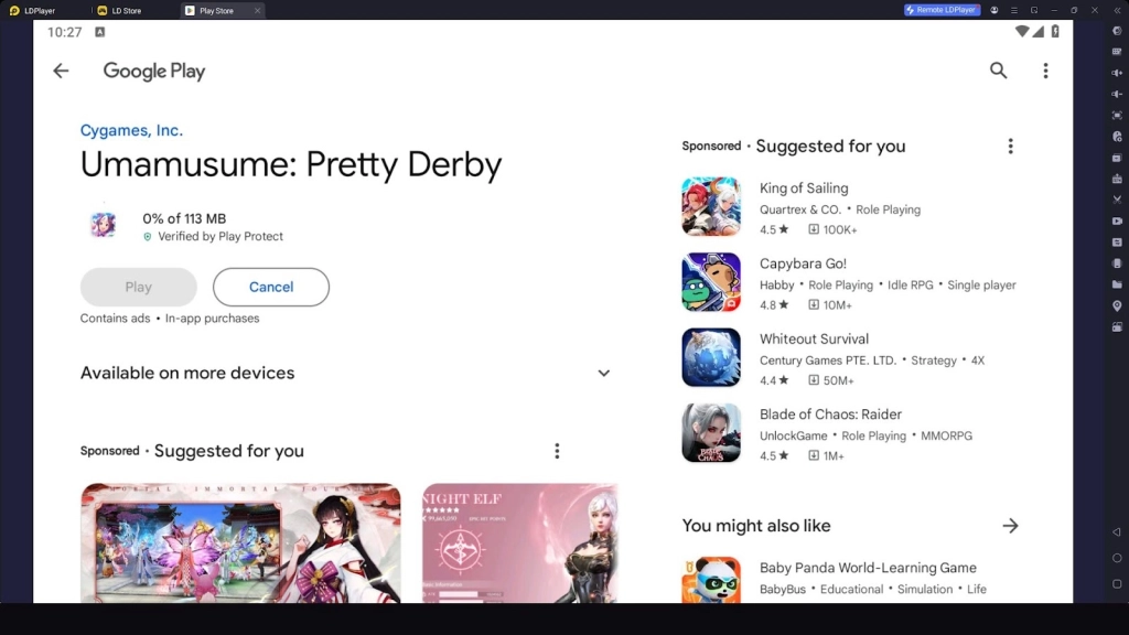 Umamusume: Pretty Derby Rerolling with LDPlayer
