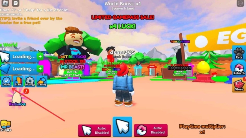 How to Redeem Codes in Roblox Tapping Fantasy