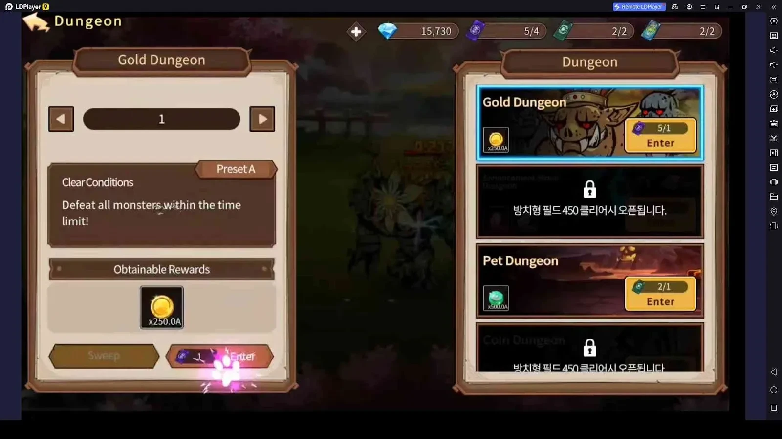 Dungeon Challenges in Hero&FryingPan