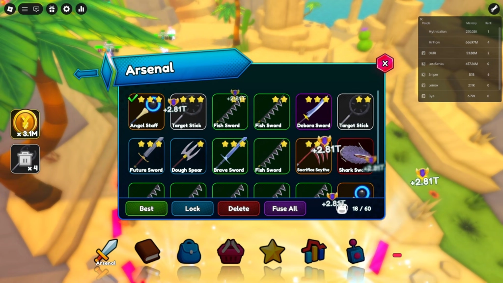 Fuse Your Weapons to Improve Mastery 