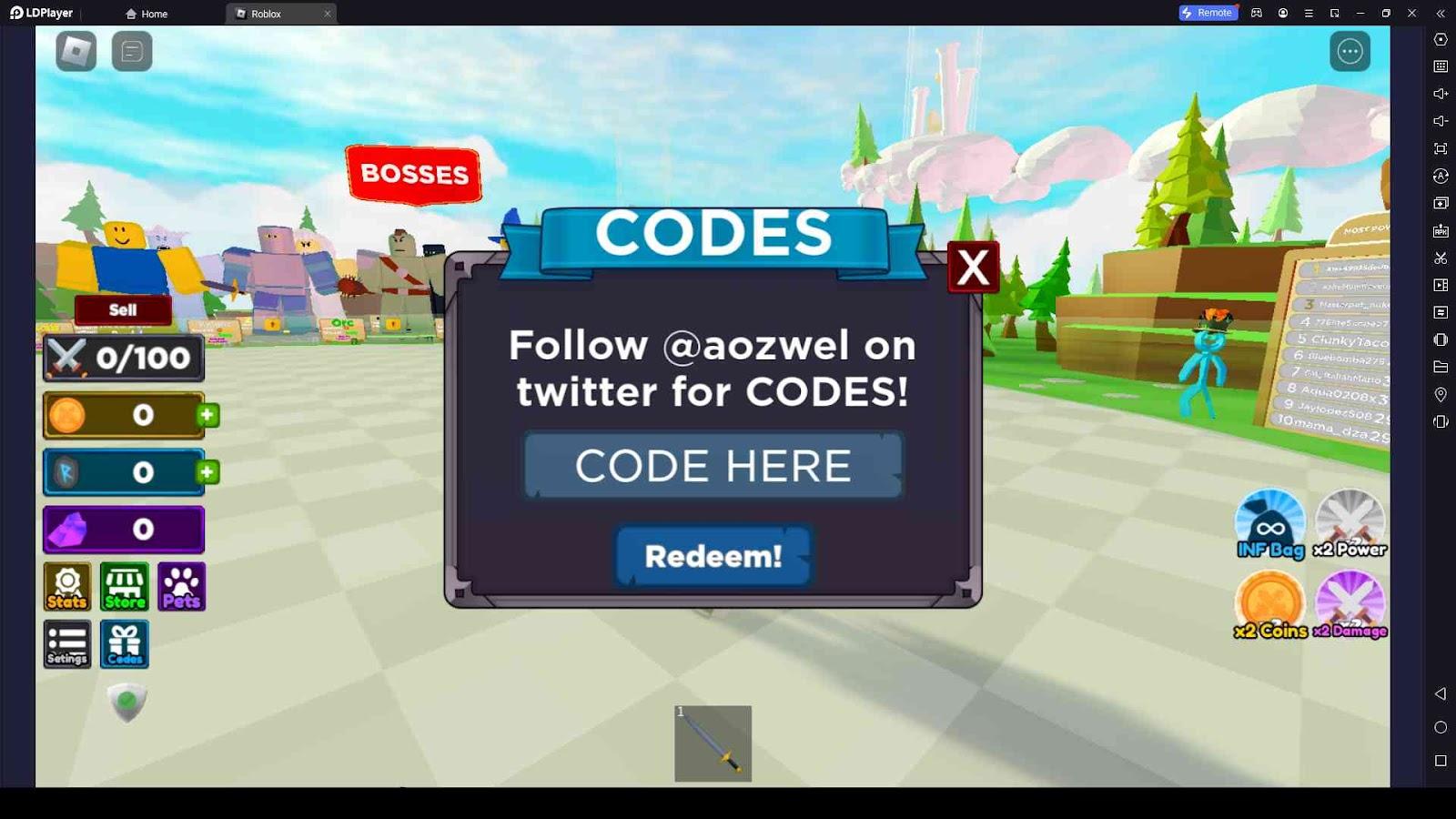 How to Redeem Codes in Boss Fighting Simulator