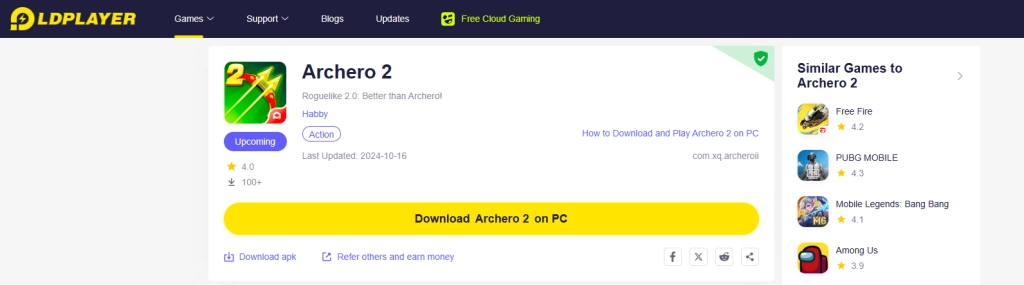 How to Download and Play Archero 2 on PC -Beginners Guide