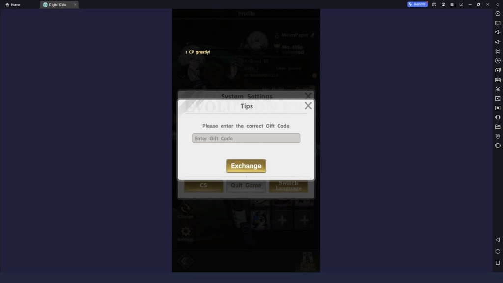 Active Codes In Digital Girls: Idle RPG