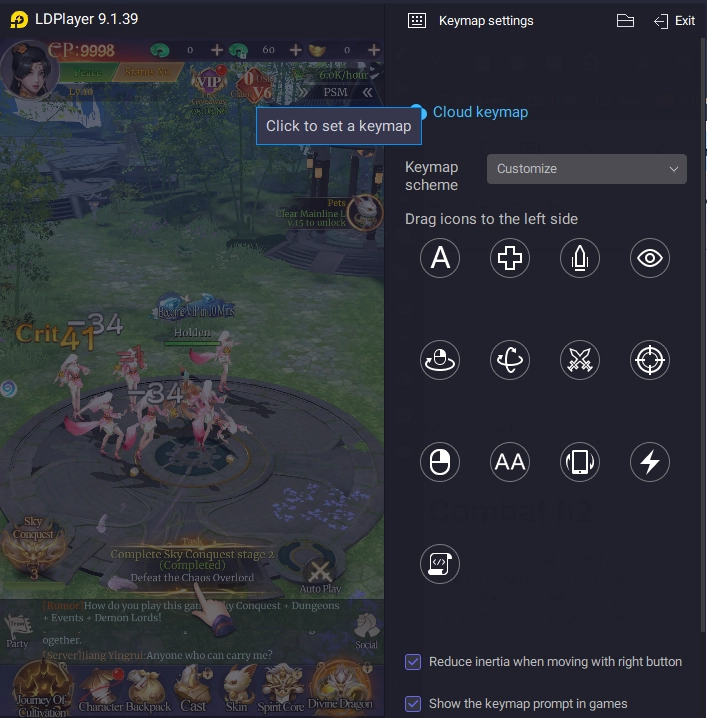 Customizable Keyboard and Controls for Your Battles 