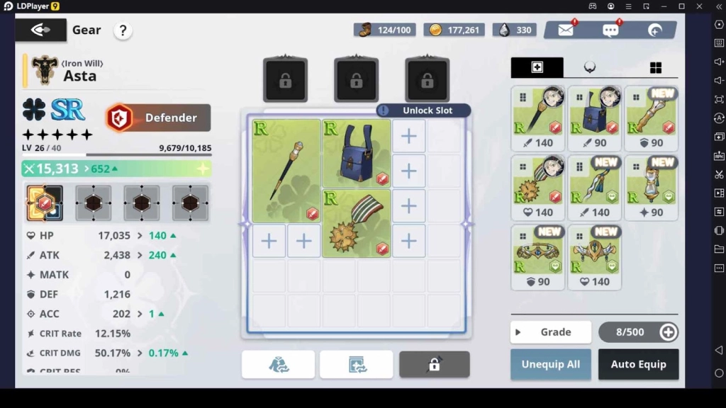 Advanced Black Clover M Gear Sets
