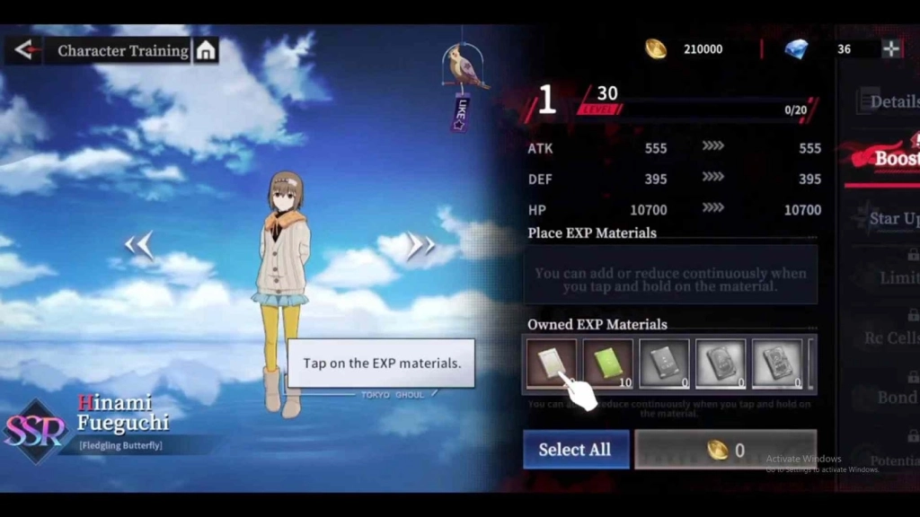 Level Up the Characters