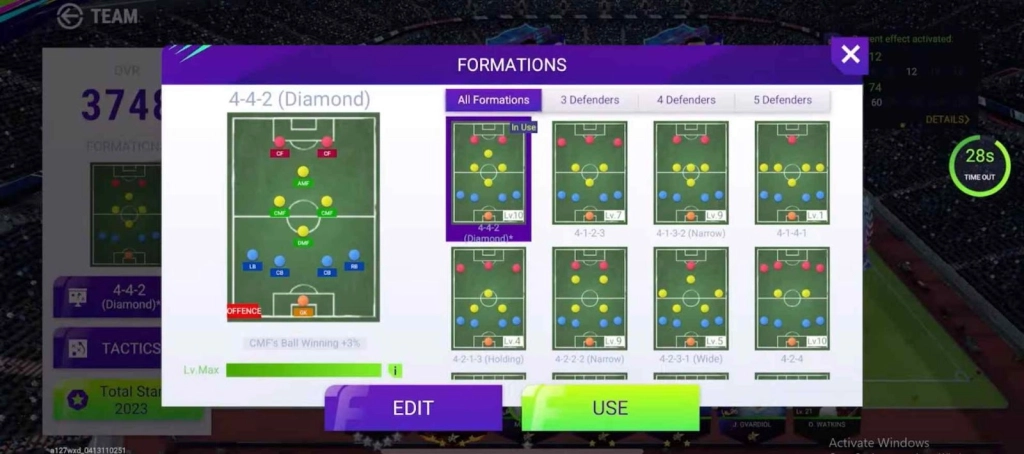Team Formations for Your Total Football Team