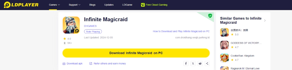 How to Download and Play Infinite Magicraid on PC in 2 Steps